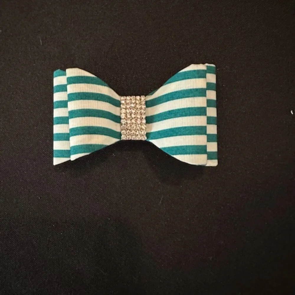 Green & White Stripe 3 1/2